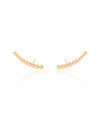 Ear Cuff Cravejado Cristal 2.4 cm Banhado a Ouro 18K