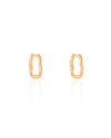 Brinco Argola Click Ondulada 1.7 cm Banhado a Ouro 18K