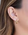 Brinco Argola Click Ondulada 1.7 cm Banhado a Ouro 18K