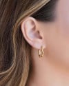 Brinco Argola Click Ondulada 2.0 cm Banhado a Ouro 18K