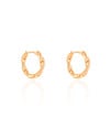 Brinco Argola Click Torcida 1.8 cm Banhado a Ouro 18K