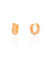 Brinco Argola Click Torcida 1.6 mm Banhado a Ouro 18K