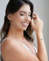 Brinco Argola Click Trevo Esmeralda 2.6 cm Banhado a Ouro 18K