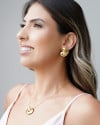 Gargantilha Veneziana Orgânico Liso Pérola Banhado a Ouro 18K