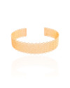 Bracelete Esteira 15 mm Banho Dourado