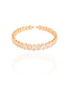 Bracelete Cravejado Cristal Banho Dourado