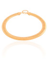 Gargantilha Mola 15 mm Banho Dourado - 50 cm