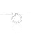 Gargantilha Veneziana Coração Liso Ródio Branco - 45 cm