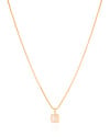 Gargantilha Veneziana Quadrado Cristal Banhado a Ouro 18K - 45 cm