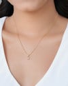Gargantilha Veneziana Quadrado Cristal Banhado a Ouro 18K - 45 cm