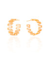 Brinco Argola Mola Lisa 2.5 cm Banhado a Ouro 18K