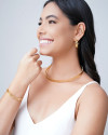 Brinco Argola Mola Lisa 2.5 cm Banhado a Ouro 18K