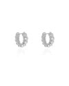 Brinco Argola Click Torcida 1.6 cm Ródio Branco