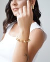 Pulseira Bolas Lisas Banhado a Ouro 18K