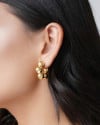 Brinco Argola Bolas Lisas 2.8 cm Banhado a Ouro 18K
