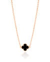Choker Elos Trevo Preto 1.5 cm Banhado a Ouro 18K 