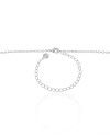 Choker Elos Trevo Preto 1.5 cm Ródio Branco
