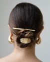 Pony Cuff Oval Orgânico Banho Dourado