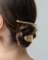 Pony Cuff Oval Orgânico Banho Dourado