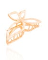 Presilha Borboleta Creme Banho Dourado