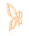 Presilha Borboleta Creme Banho Dourado