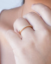 Anel Cravejado Cristal Tamanho 23 Banhado Ouro 18K