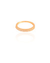 Anel Cravejado Cristal Tamanho 23 Banhado Ouro 18K