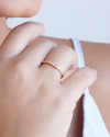 Anel Cravejado Baguete Cristal Tamanho 21 Banhado a Ouro 18K