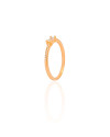 Anel Cravejado Baguete Cristal Tamanho 21 Banhado a Ouro 18K