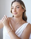 Pulseira Elos Pérolas 8 mm Banhado a Ouro 18K