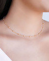 Choker Gomos 3 mm Banhado a Ouro 18K