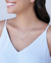 Conjunto Quadrado Cristal 4 mm Banhado a Ouro 18K