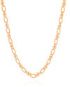 Gargantilha Elos Ovais 6 mm Banhado a Ouro 18K - 55 cm