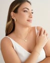 Piercing Bolinhas Pontos de Luz Cristal Banhado a Ouro 18K
