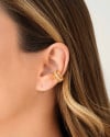 Piercing Bolinhas Pontos de Luz Cristal Banhado a Ouro 18K