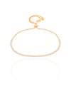 Pulseira Riviera Cristal 2 mm Fecho Gravata Banhado a Ouro 18K