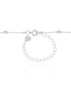 Gargantilha Longa Gomos Ovais 3 mm Ródio Branco - 70 cm