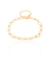 Pulseira Elos Ovais 4 mm Banhado a Ouro 18K