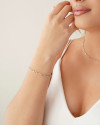 Pulseira Elos Ovais 4 mm Ródio Branco
