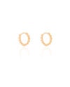 Brinco Argola Click Bolinhas 1.3 cm Banhado a Ouro 18K