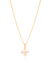 Gargantilha Infantil Veneziana Laço Cristal Banhado a Ouro 18K