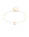 Tornozeleira Ponto de Luz Cristal 7 mm Banhado a Ouro 18K
