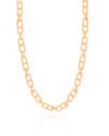 Choker Elos Retangulares 5 mm Banhado a Ouro 18K