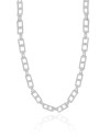 Choker Elos Retangulares 5 mm Ródio Branco