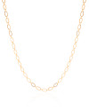 Choker Elos Ovais 3 mm Banhado a Ouro 18K