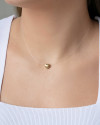 Choker Nylon Coração Liso 8 mm Banhado a Ouro 18K