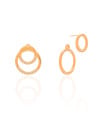 Ear Jacket Argola Dupla Cravejada Cristal Banhado a Ouro 18K
