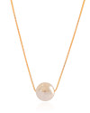 Gargantilha Longa Veneziana Pérola 16 mm Banhado a Ouro 18K - 60 cm
