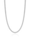 Gargantilha Grumet 4 mm Fecho Mosquetão Ródio Branco - 40 cm