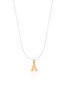 Choker Nylon Letra A Banhado a Ouro 18K